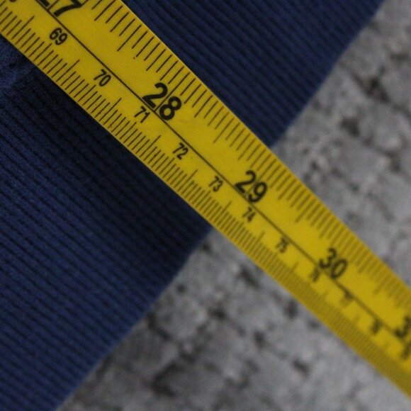 H&M Sweatshirt Men XL Navy Blue Pullover Crewneck Smart Adult Person Embroidered - Picture 10 of 10